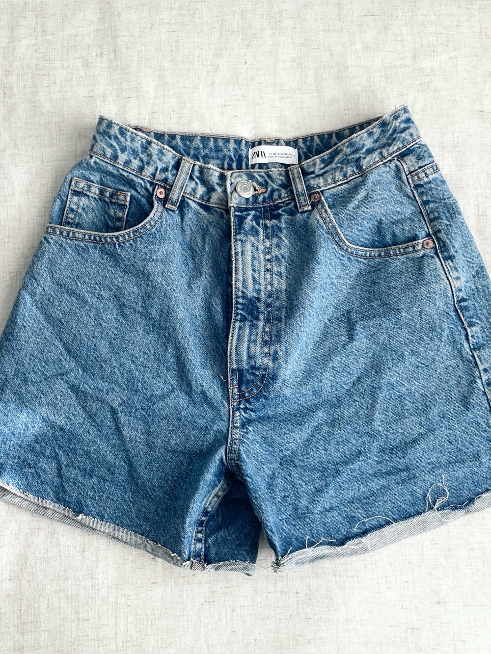 ZARA Light Blue High-Rise Women’s shorts